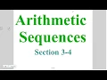 Algebra 3-4 Arithmetic Sequences