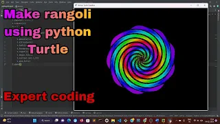Make Rangoli using python Turtle 2023 rangoli from python turtle expertcoding3624