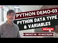 Python Demo 03 Python Data Type Variables Programming Tutorial for Beginners Evening Batch