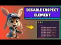 How to Disable Inspect Element using Javascript
