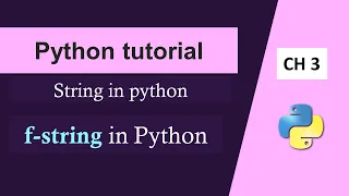 Python Tutorial in Hindi f-string in Python String in Python String Formatting in Python