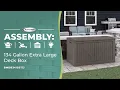 Suncast 134 Gallon Extra Large Deck Box Assembly
