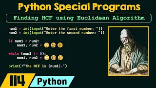 Python Special Programs - Finding HCF using Euclidean Algorithm