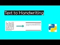 Text to handwriting using python pywhatkit