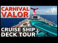 Carnival Valor - Cruise Ship Deck Tour Review Walking Through the Entire Ship All Decks