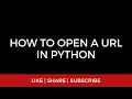 Open a URL in python