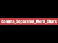 Separate chars with commas