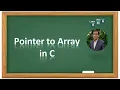 Pointers Lecture-4 Pointer to Array