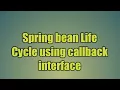 18 Spring bean Life Cycle using callback interface