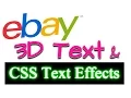 How To Make 3D Text CSS Text Effects For eBay Auction Templates