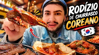 TUDO QUE EU COMO NO RODÍZIO DE CHURRASCO COREANO! 