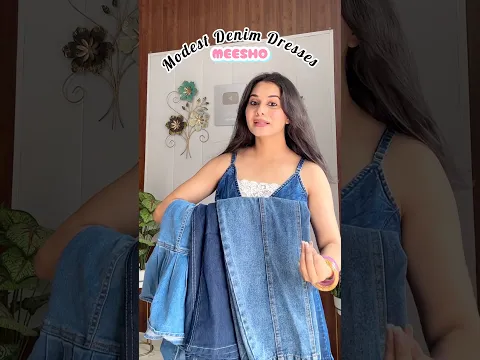 Meesho Must Buy Modest Denim Dresses 👗 Under Budget/ Trendy Dresses Haul ✨ #shortvideo #denimdress