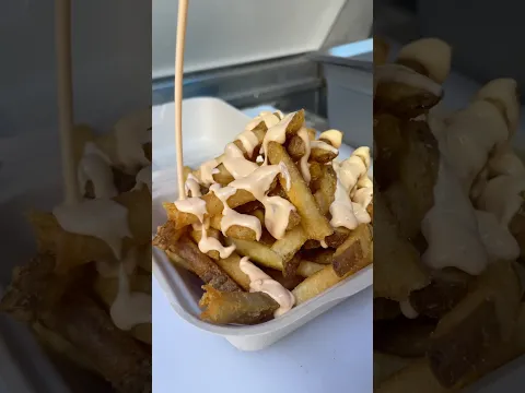 What I eat living in Los Angeles (PART 322) - Feta Fries from Bad Bao food truck