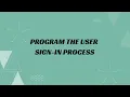 3 Program the user sign in process in eCommerce web application