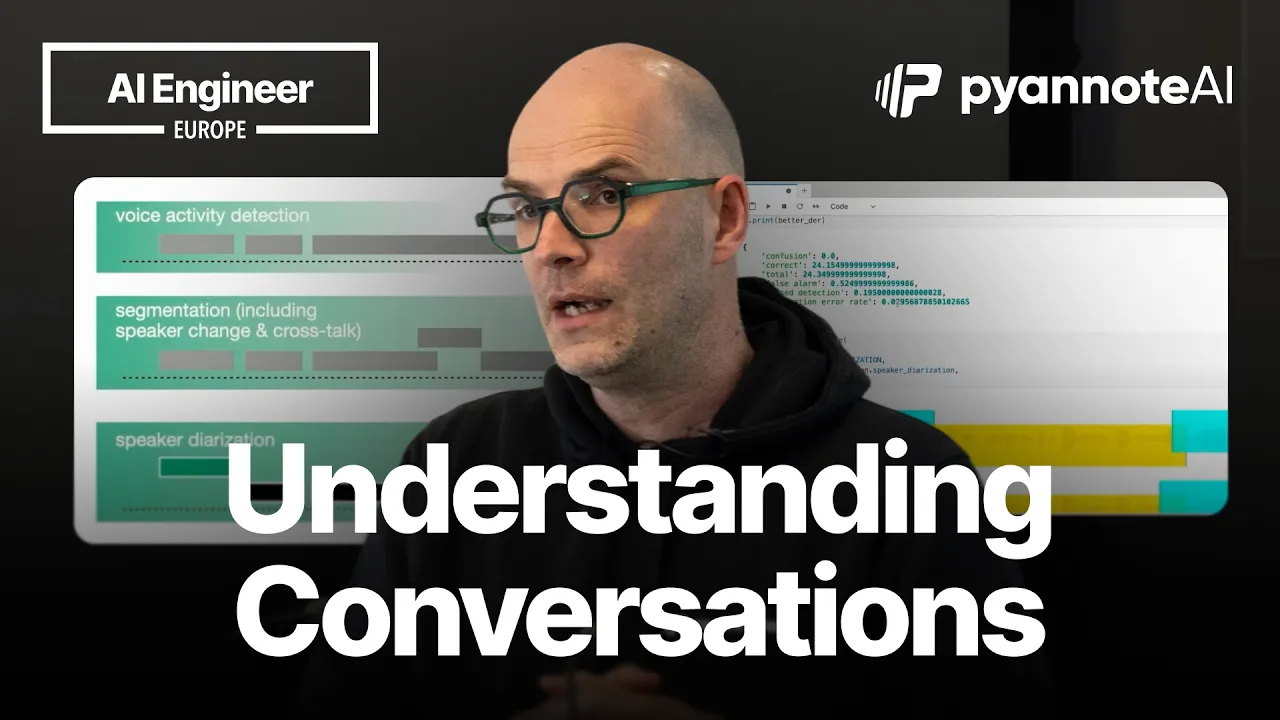 Beyond Transcription: Building Voice AI That Understands Conversations — Hervé Bredin, pyannoteAI: video thumbnail
