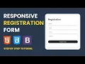 Responsive Registration Form Using HTML CSS Bootstrap 5 Step-by-Step Tutorial