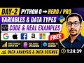 Python Full Courses for beginners Variables Data Types Input Output Type Casting - 2026