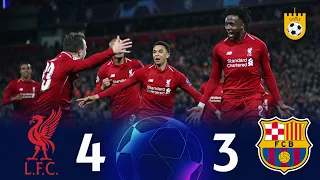 Highlights Liverpool 4-3 Barcelona - Liverpool s miraculous comeback that ended Messi s hopes