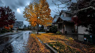 Rainy Autumn Walk in Portland, Oregon 🍂🌧️ | Peaceful Bethany Neighborhood