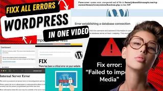 Fix All WordPress Errors in One Video: too many redirects error in wordpress and database errors