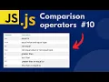 JavaScript Comparison Operators in Urdu Hindi lecture 10