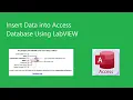 Insert Data into Access Database Using LabVIEW