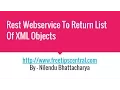 Rest Service To Return List Of Xml Objects