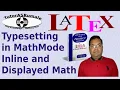 Type setting Mathematics in Latex