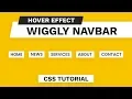 Wiggly Navbar Hover Effect CSS Link Hover Effect Html and Css