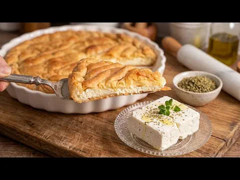 The Secret to the Easiest Crispy Cheese Pie for Beginners ( Εύκολη Τυρόπιτα )