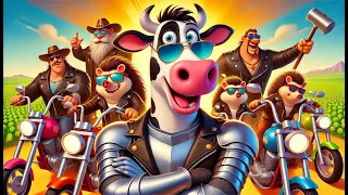 Epic Biker Cow & Hedgehogs Song – Laugh & Sing! 🎵😂