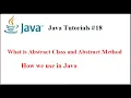 Abstract class and Abstract method