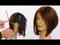 Basic A-Line Triangular Bob Haircut Tutorial