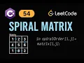 LeetCode 54 Spiral Matrix C Solution Matrix Traversal