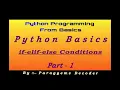If Elif Else part1 Python Tutorial What is Conditional statements in Python