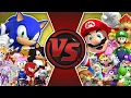 Download Lagu MARIO vs SONIC TOTAL WAR! FULL EPISODE! Cartoon Fight Club Movie