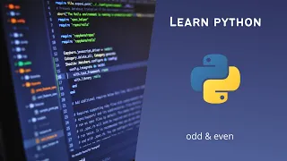 find odd and even numbers with python