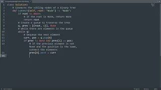 Leetcode 116 Populating Next Right Pointers in Each Node in Python Python Leetcode Tutorial