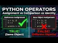Python Comparison Assignment Identity Operators Lec 14