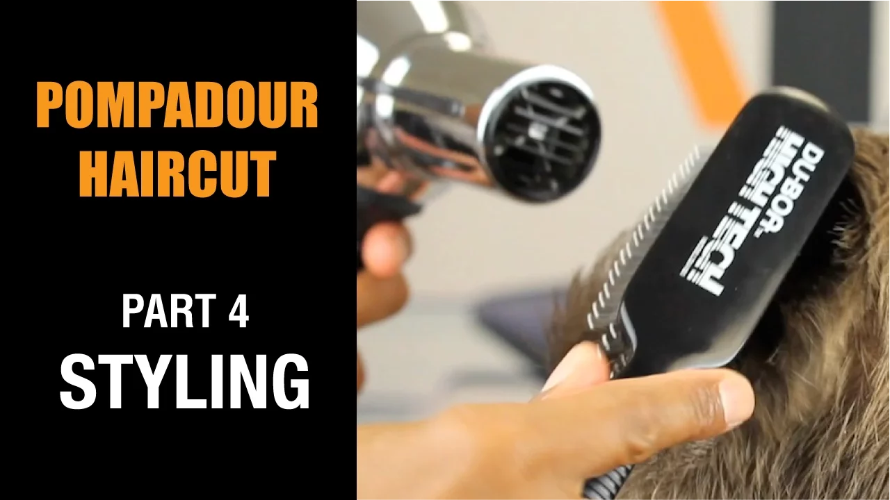 Men's Pompadour Haircut - Styling and Finished Look Part 4