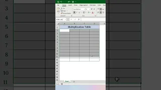 Create a Multiplication Table in Excel Instantly