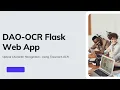 DAO - Optical Character Recognition Tool Flask web app with Tesseract OCR