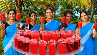 BIG POMEGRANATE ICE | Making Fruit Ice in Village | Healthy Ice | Village Super Cooking