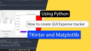 How to create a GUI Expense Tracker using Python Tkinter Matplotlib Full Tutorial
