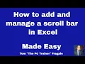 How to Add a Scroll Bar in Excel Excel Scroll Bar Control Tutorial for Interactive Dashboards