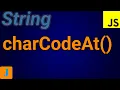 JavaScript String charCodeAt Method