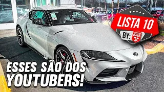 10 CARROS DE YOUTUBERS FAMOSOS! Você teria?