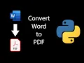 Let s Convert Word file to PDF using python