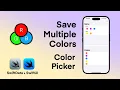 How to Save Multiple Colors for Individual Item Color Picker RGB Values SwiftUI SwiftData