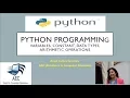 Python Tutorial for Beginners Lecture 2 - Variables Constants and Arithmetic Operators